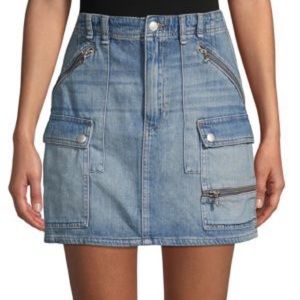 FREE PEOPLE AVENUE DENIM SKIRT